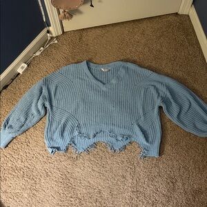 NOBO Blue V-Neck Sweater